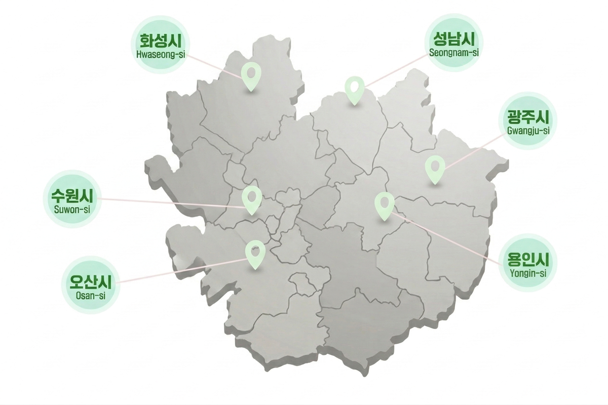 경기 남부권 서비스 지역 안내